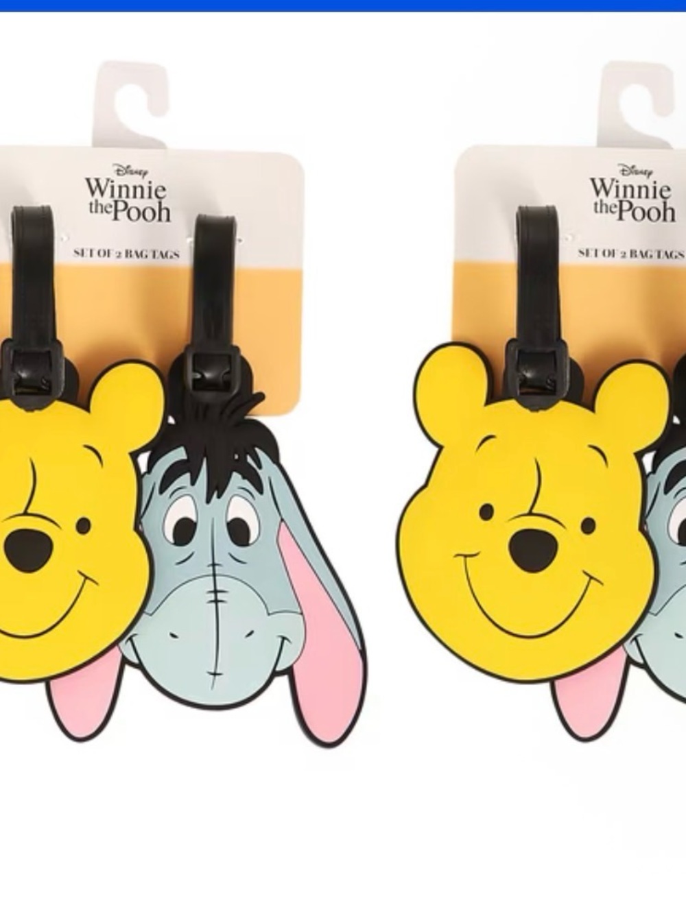 Disney Winnie the Pooh Luggage Tags - Winnie & Eeyore (Set of 4) *NWT